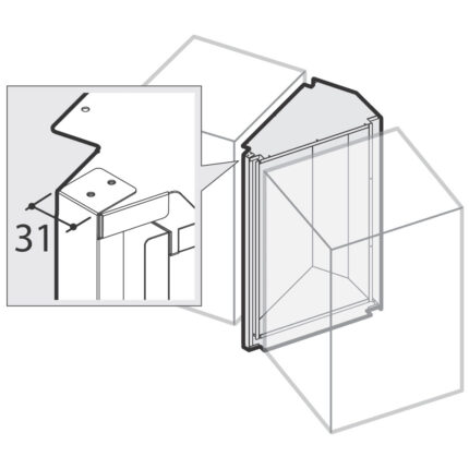 Neutral element for rounded configuration, 30°