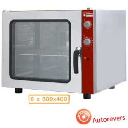 Electric convection oven, 6x 600x400 mm, with manual humidifier