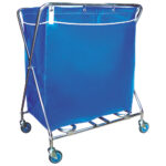 Trolley for dry laundry with nylon bag, capacity 195 litres