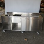 cocktail bar station with 2 hinged doors and accessories, 2000x700 mm - SHOWROOM