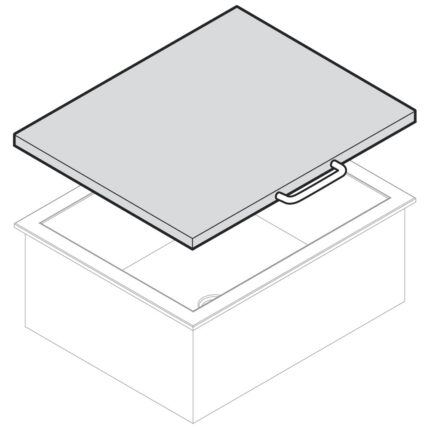Plexiglass lid for ice well, 400x365 mm