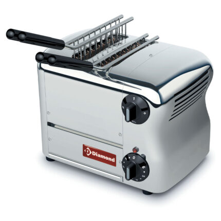 Electric toaster (croque-monsieur), 2 tongs - Stainless steel.