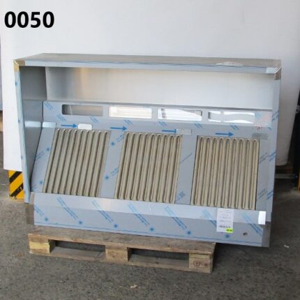 wall-mounted cubic hood with integrated lighting, 1600x1100 mm - DAMAGED