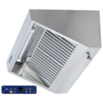 wall-mounted hood Snack version with motor, lighting and speed governor, 2000x900 mm