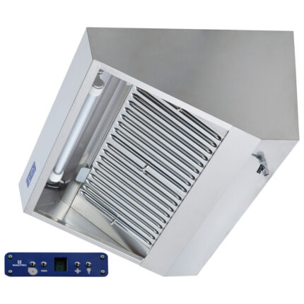 wall-mounted hood Snack version with motor, lighting and speed governor, 2200x900 mm