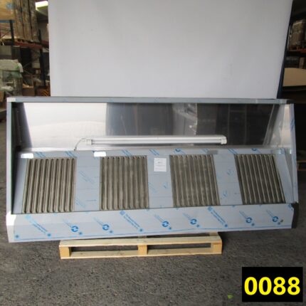 Wall-mounted hood Snack version with motor, lighting and speed governor, 2400x1100 mm - DAMAGED