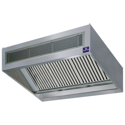 wall-mounted cubic infusion hood with integrated lighting, 2400x1300 mm