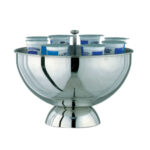 Stainless steel yoghurt holder, "refrigerated x ice cubes"