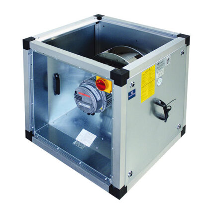 Airbox with high-efficiency EC motor outside the airflow, 12089 m³/h