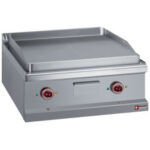 Electric fry top 1/2 smooth and 1/2 ribbed -Top-
