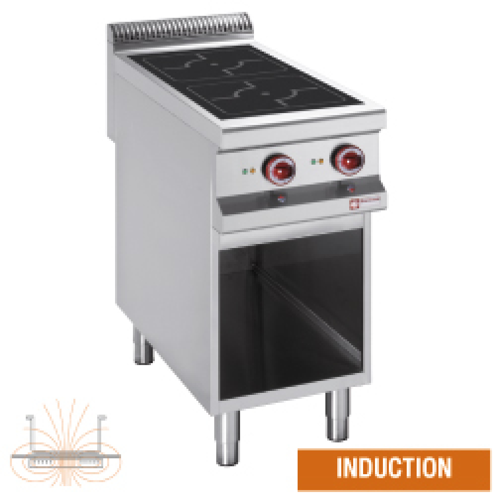 E99-2IDA1-N-big-2.jpg Electric stoves 2 plates aligned with the top, open cupboard - imagine 1