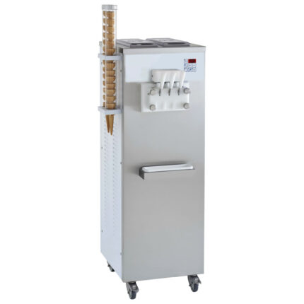 Soft ice machine with air cooling, production 22,5 kg/h (300 cones)