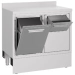 Coffee machine counter 1005x600 mm with coffee ground drawer, waste bin