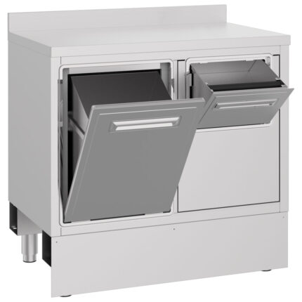 Coffee machine counter 1005x600 mm with coffee ground drawer, waste bin