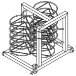 plates holder for trolley, 18x ø 310 mm