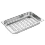 GN container in stainless steel, perforated, GN 2/3 h=40 mm