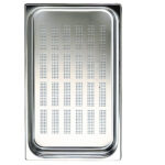 GN container in stainless steel, perforated, GN 1/1 h=100 mm