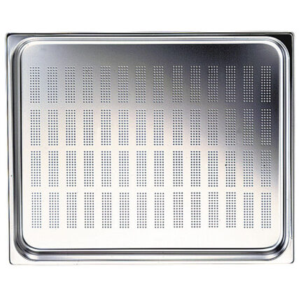 GN container in stainless steel, perforated, GN 2/3 h=100 mm