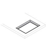 Cut-out on worktop, <1100 mm