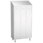 Changing room locker with 3 large compartments, H=2010 mm