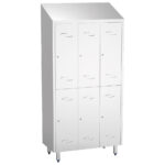 Changing room locker with 6 small compartments, H=2010 mm