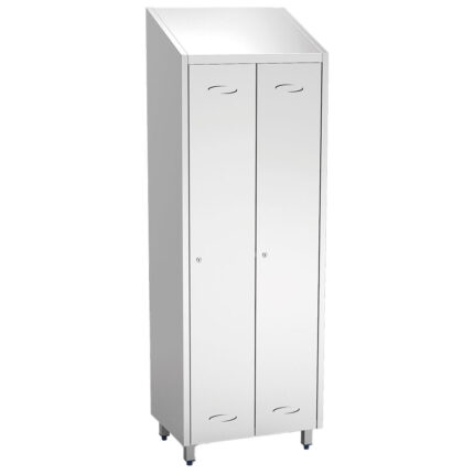 Changing room locker with 2 large compartments, H=2010 mm