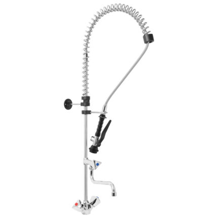 Pre-rinse unit on monobloc tap with swivelling spout, connection 1/2