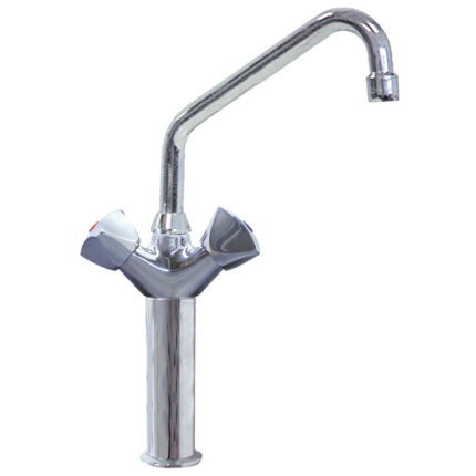 Monobloc tap on column 200 mm with U-spout, connection 1/2