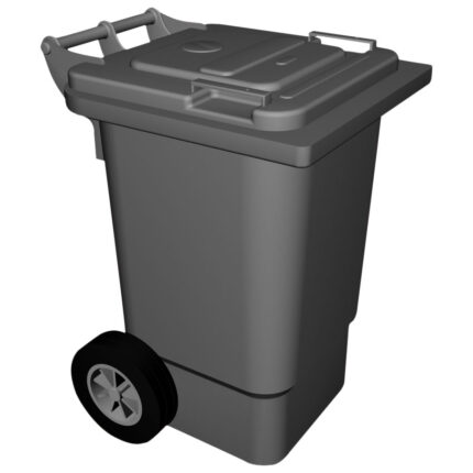 waste bin on castors, 240 litres