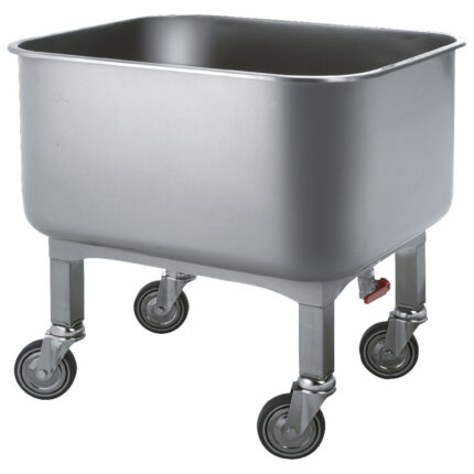 washing trolley with drain tap, 80 litres