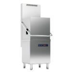 hood dishwasher with detergent injector and drain pump, electronic - with heat recovery system
