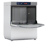 Glasswasher with electronic control, detergent dispenser and drain pump, rack 40x40 cm, max. h=27 cm