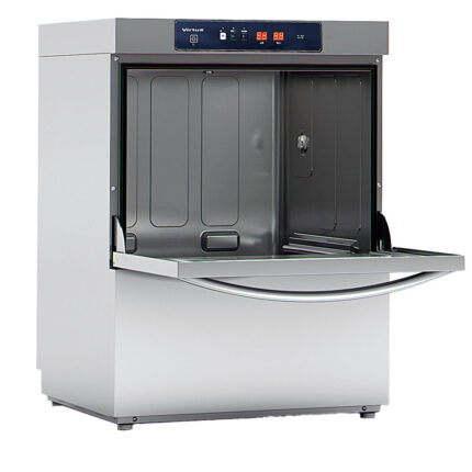 Glasswasher with electronic control, detergent dispenser and drain pump, rack 40x40 cm, max. h=27 cm
