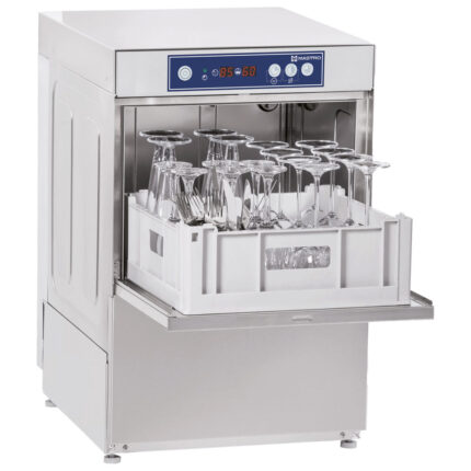 Glasswasher, detergent injector, softener and drain pump, 40x40 cm, max h=27 cm, digital version