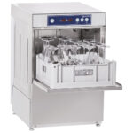 Glasswasher with detergent injector, rack 40x40 cm, max h=27 cm, digital version