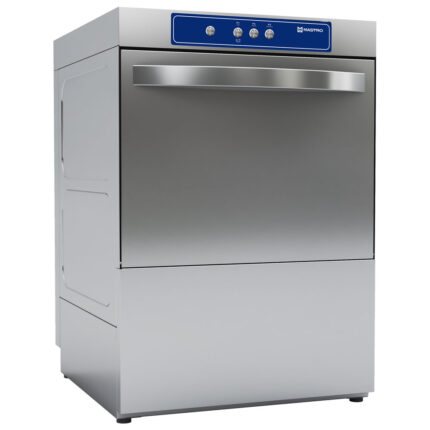Dishwasher with detergent injector and drain pump, mechanical, rack 50x50 cm, max h=38,5 cm