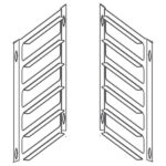 Tray rack kit to pass from 6x GN 1/1 gastronomy to 5x 600x400 bakery