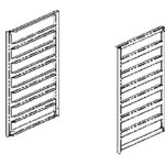 Tray rack kit to pass from 10x GN 1/1 gastronomy to 8x 600x400 bakery