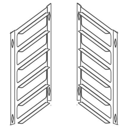 Tray rack kit to pass from 20x GN 1/1 gastronomy to 16x 600x400 bakery