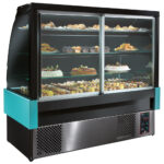 serve-over display with 3 shelves, ventilated cooling, +4°/+8°C, w=1804 mm - RAL9005