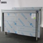 Neutral work cupboard with sliding doors and upstand, 1200x600 mm - DAMAGED