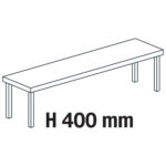 Overshelf, 1-tier overshelf, side open, 1000x300 mm,