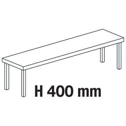 Overshelf, 1-tier overshelf, side open, 1200x300 mm,