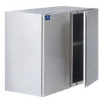 Wall cupboard with 2 hinged doors and middle shelf, 800x400 mm