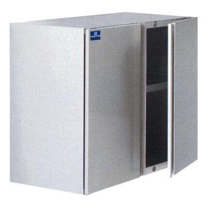Wall cupboard with 2 hinged doors and middle shelf, 800x400 mm