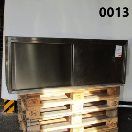 Wall cupboard with sliding doors and middle shelf, 1600x400 mm - SECOND-HAND