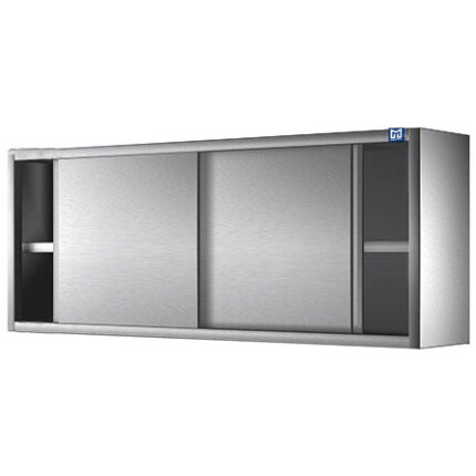 Wall cupboard with sliding doors and middle shelf, 1100x400 mm