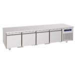 refrigerated undercounter with 4 drawers 1/1 for cooking hobs 700, w=2200 mm