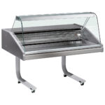 refrigerated fish counter on castors, static cooling, 0°/+6°C, w=1000 mm
