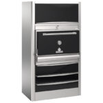 Charcoal oven on heated drawers block for approximately 160-190 dishes with upper heated cabinet